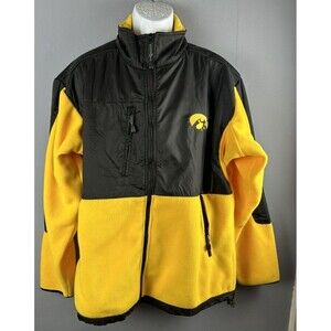 Iowa Hawkeyes Jacket Coat Full Zip Collegiate Licensed Size XL Black/Yellow